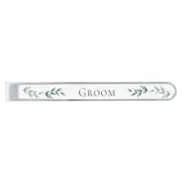 Tie Bar Groom | Grayed Jade Green Botanical