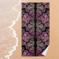 Modern fractal pattern beach towel