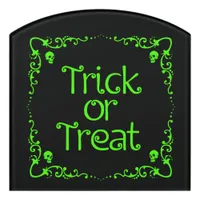 Slime Green Trick or Treat Door Sign