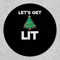 Let's Get Lit Christmas Tree Holiday Drinking Patch