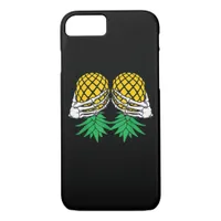 Halloween Upside Down Pineapple Swinger Skeleton iPhone 8/7 Case