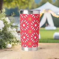 Christmas Holiday Charm Pattern 04 -  Insulated Tumbler