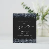 Budget 2024 Graduation Blue Glitter Black Announce