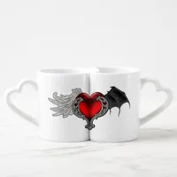 Goth Heart with Bat Wings,Angel Wings Lover's Mug