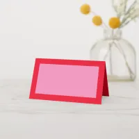 Pink and Red Modern Minimalist Place Card