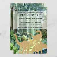 Watercolor Dinosaur Gender Neutral Baby Shower Invitation
