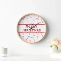 Personalized Candy Cane Christmas  Clock