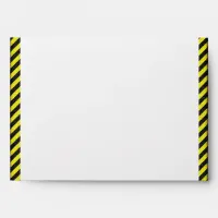 Thin Black and Yellow Diagonal Stripes Envelope