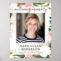 In Loving Memory Floral Funeral Poster