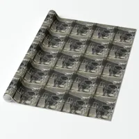 Stop for A Spell, Amish Horse at Stop Sign Wrapping Paper
