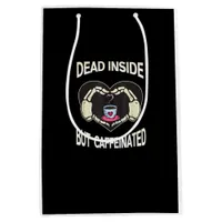 But Caffeinated Coffee Skeleton Hands Heart Medium Gift Bag