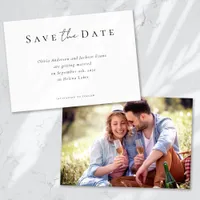 Modern Photo Calligraphy Wedding Save The Date