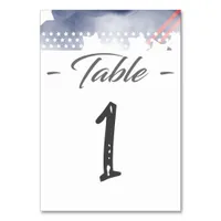 Patriotic Stars and Stripes for 4th of July Table Number