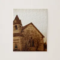 Abandoned Church in Sepia Jigsaw Puzzle