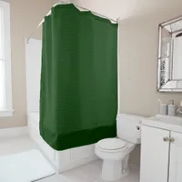 Mosaic Solid Forest Green Textured Pattern Shower Curtain