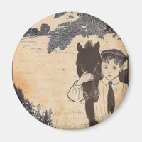 Boy and horse magnet