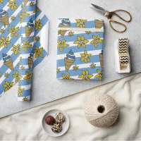 Blue Vanilla Ice Cream Wrapping Paper