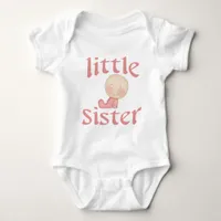 Whimsical Little Sister Baby T-Shirt Baby Bodysuit