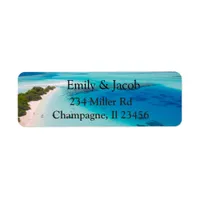 Turquoise Beach Photo Return Address Labels