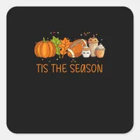 Tis The Season Football Pumpkin Spice Everything F Square Sticker