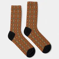 Southwest Geometric Diamonds Pattern Socks