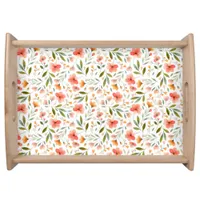 Cheerful Spring Peach Flowers Serving Tray