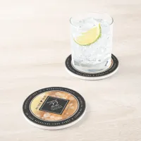 Elegant 22nd Copper Wedding Anniversary Coaster