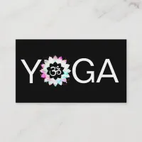 *~* Yoga OM  Aum Teacher Instructor Mandala Lotus Business Card