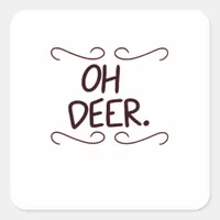Alastor Oh Deer Creative Art Design Square Sticker