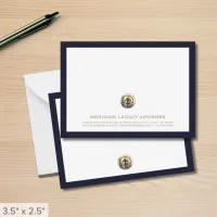 Professional Custom Gold Logo Business Note Card