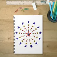 Pattern of Patriotic Stars Notebook