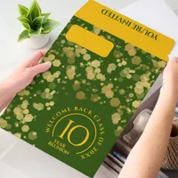 Green & Gold School Class Reunion Envelope Mailers