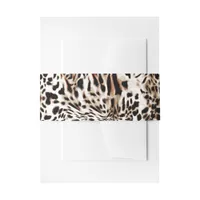 Leopard skin invitation belly band