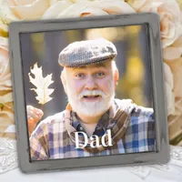 Memorial Modern Custom Photo Personalized Wedding Gunmetal Finish Lapel Pin