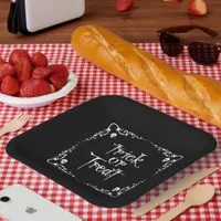 Halloween Black & White Trick or Treat Paper Plates