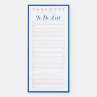 Passover Hebrew Jewish Blue White To Do List  Magnetic Notepad