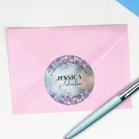 Watercolor Purple Hydrangea Return Address Label