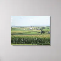 Platteville, Wisconsin Amish Farm Scenic View Canvas Print