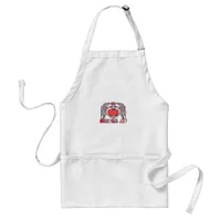 Af Skeleton Hands Valentines Day Classic Look Adult Apron