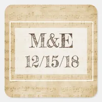 Vintage Sheet Music Personalized Stickers