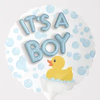 Yellow Rubber Duck It's a Boy Baby Shower Balloon 
