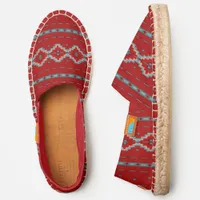 Southwest Mesas Red & Turquoise Espadrilles