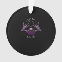 Embrace Goth Skeleton Heart Artistic Style Ornament