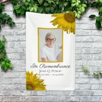 Sunflower Blossoms Celebration of Life Funeral  Banner