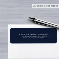 Elegant Navy Blue and Gray Return Address Label