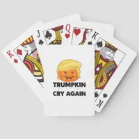 Make Liberals Cry Again Trumpkin Halloween Poker Cards