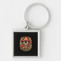 Cottagecore Aesthetic Mushroom Goblincore Design Keychain