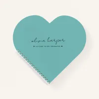 Teal Aqua Blue Letters to Daughter Mom Journal