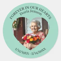 Memorial or Vigil Keepsake | Forever in our Hearts Classic Round Sticker