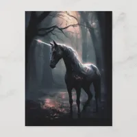 Black Unicorn Postcard